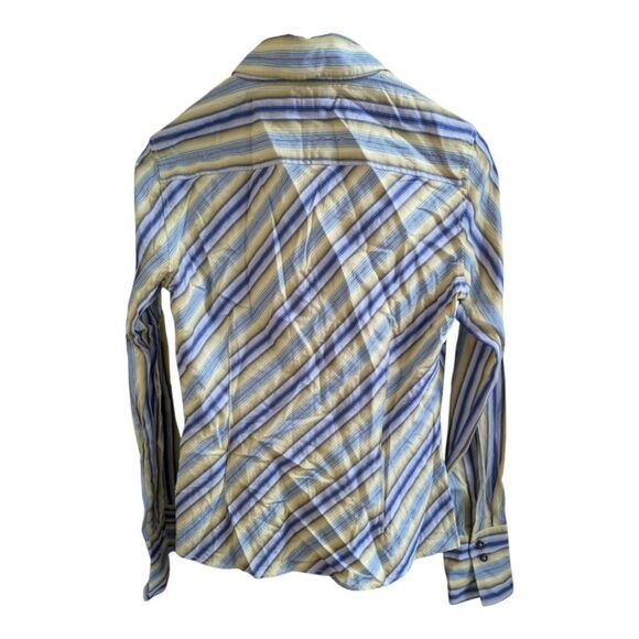 Tommy Hilfiger Nwot Vibrant Diagonally Striped Fitted Button-Up Shirt Size S - Picture 11 of 12